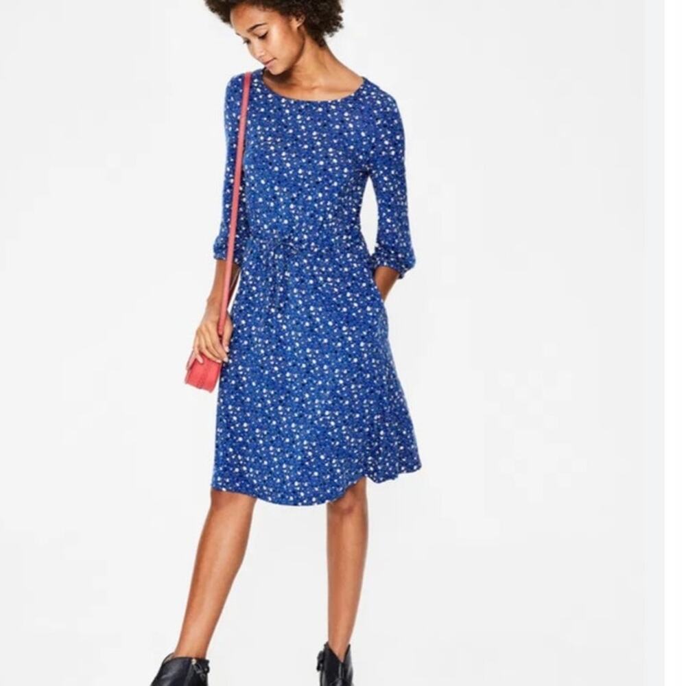 Boden Talia jersey blue dress size 4R